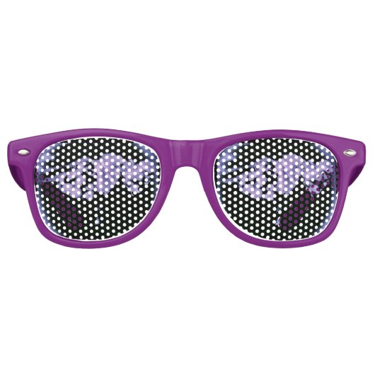 Lunettes de soleil de coeur nocturne violet (Devant)