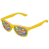 Lunettes de soleil de fête colorées (Angle)