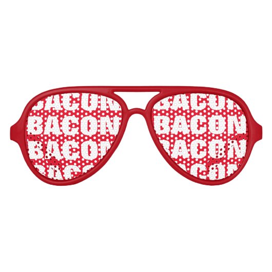 Lunettes de soleil de fête pour obsession du bacon (Devant)