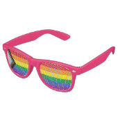 Lunettes de soleil de fête rétro rose Drapeau de f (Angulaire)