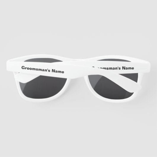 Lunettes de soleil de garçon d'honneur noir et bla (Dos)