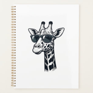 Lunettes de soleil de girafe cool T-Shirt à gravur