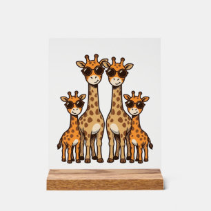 Lunettes de soleil de la famille de la girafe Cool