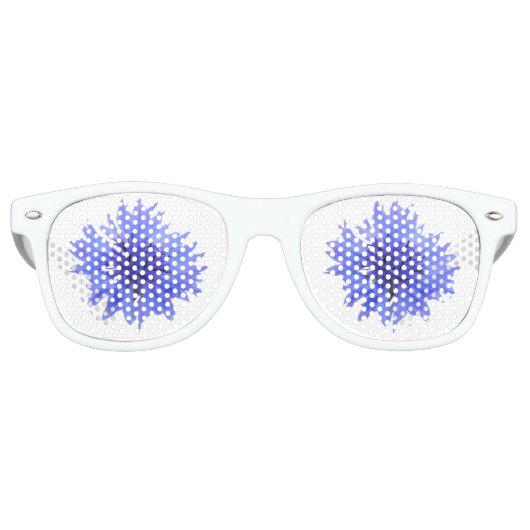 Lunettes de soleil de la fête - fleur de maïs bleu (Devant)