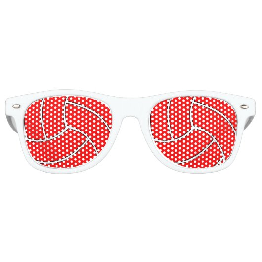 Lunettes de soleil de la partie de volley-ball rou (Devant)
