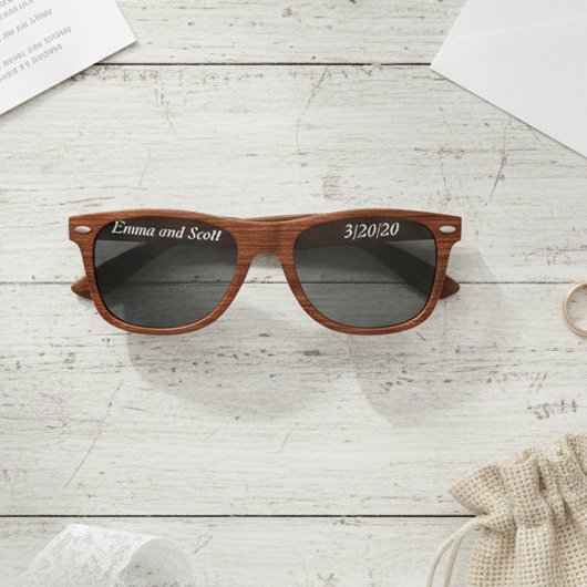 Lunettes de soleil de mariage pour la fête de mari