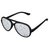 Lunettes de soleil de style artistique noir néon (Angle)