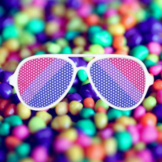Lunettes de soleil drapeau de fierté bisexuelle gr