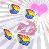 Lunettes de soleil Drapeau de Progrès Arc-en-ciel,