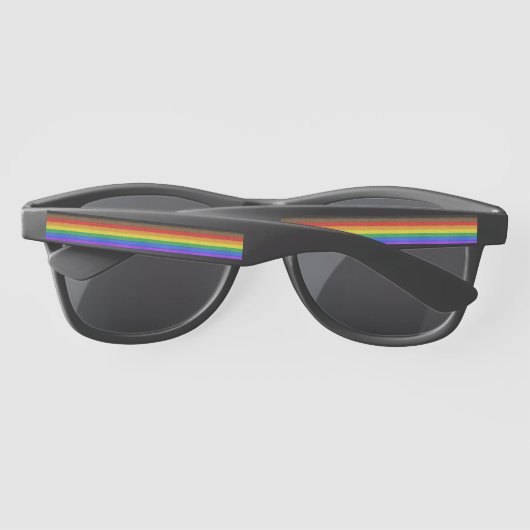 Lunettes De Soleil Drapeau gay pride inclusif SlipperyJoe ru texturé (Dos)