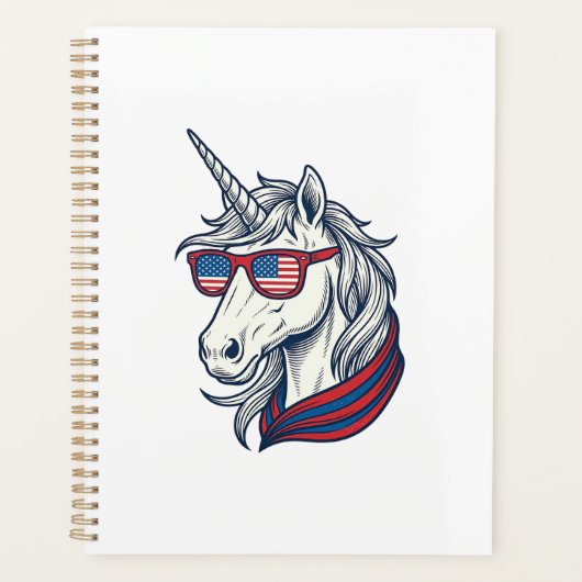 Lunettes de soleil drapeau licorne patriotique vec (Devant)