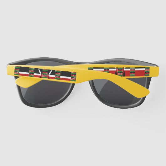 Lunettes De Soleil Drapeau noir rouge vert-nuances Kenya (Dos)