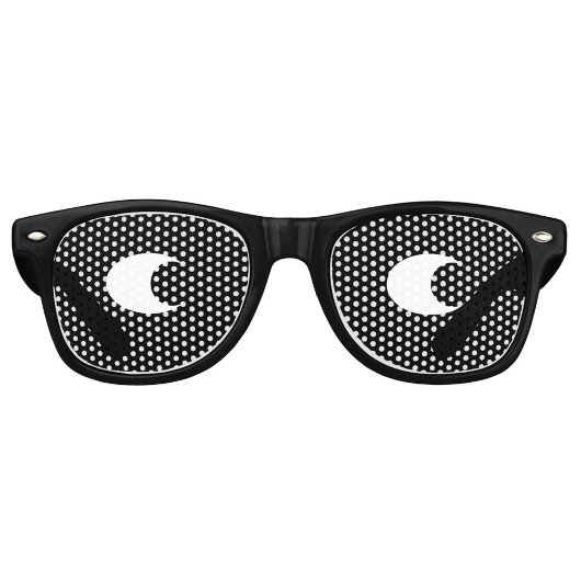 Lunettes de soleil drôles sur le côté