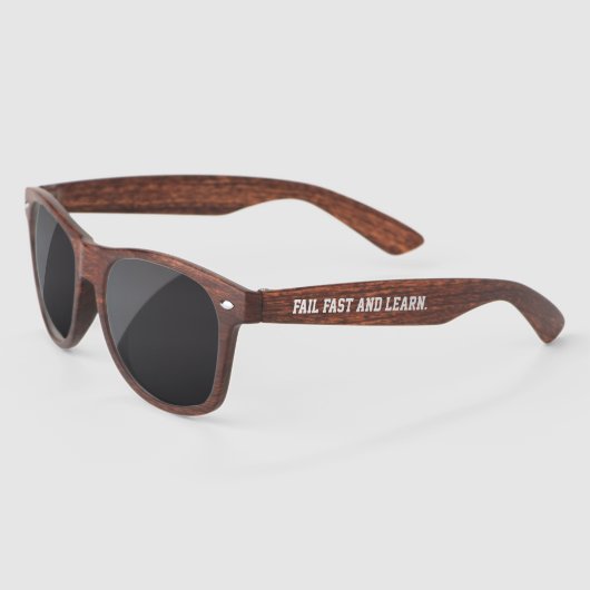 Lunettes De Soleil Échouer Vite Et Apprendre, Motivationnel, Simple (Gauche)