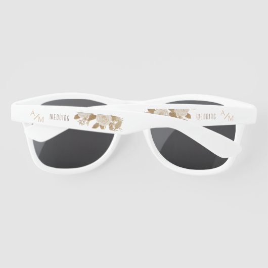 Lunettes De Soleil Élégant Monogramme Rose chic (Dos)