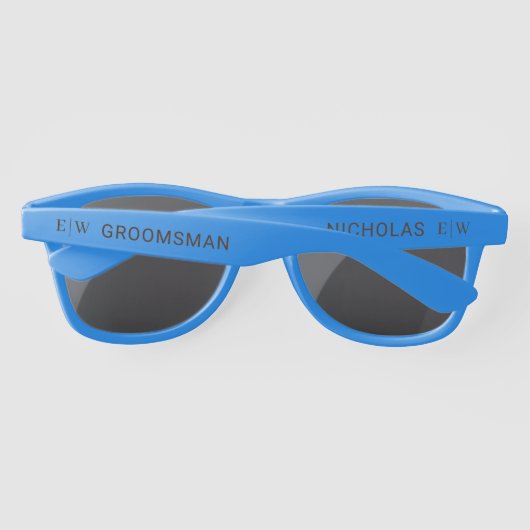 Lunettes De Soleil Élégant simple Mariage de monogramme (Dos)