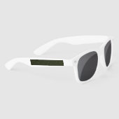 Lunettes de soleil en plastique à texture vert mou (Droite)