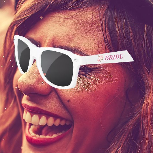 Lunettes de soleil en plastique pour la mariée, dé