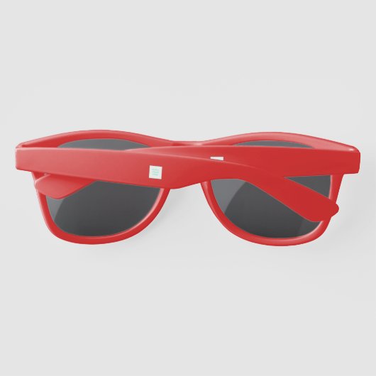 Lunettes de soleil en plastique rouge (Dos)