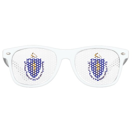 Lunettes de soleil Fête avec drapeau du Massachuse (Devant)
