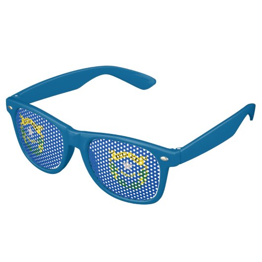 Lunettes de soleil Fête avec drapeau du Nevada (Angulaire)
