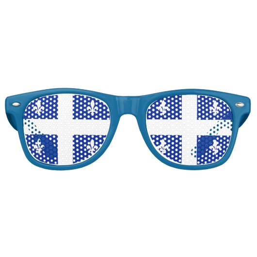 Lunettes de soleil Fête avec drapeau du Québec (Devant)