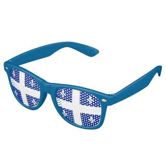 Lunettes de soleil Fête avec drapeau du Québec (Angulaire)