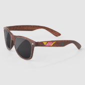 Lunettes De Soleil Formes de collage tropicales estivales monogrammée (Gauche)