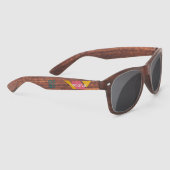 Lunettes De Soleil Formes de collage tropicales estivales monogrammée (Droite)