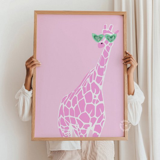 Lunettes de soleil Girafe Rose – Impression Animal