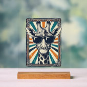 Lunettes de soleil girafe vintage (Neutre)