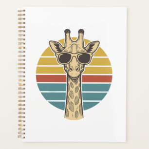 Lunettes de soleil girafe vintage vecteur crépuscu