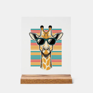 Lunettes de soleil girafe vintage vecteur rayure r