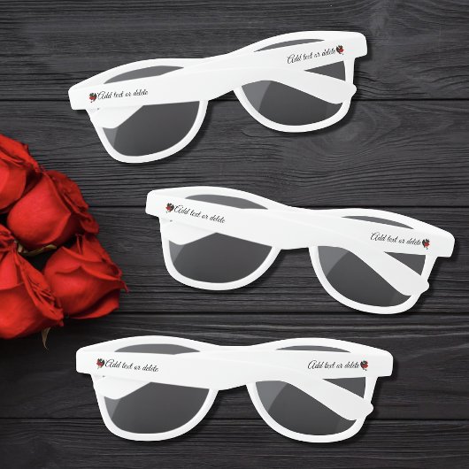 Lunettes De Soleil Imaginaire de Roses rouges Dragon Noir