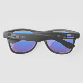 Lunettes De Soleil Ligne Bleue Mince & Police du drapeau américain /  (Dos)