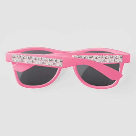 Lunettes De Soleil Lions noirs roses modernes Boho Rainbows (Dos)