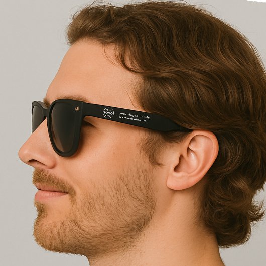 Lunettes De Soleil Logo d'entreprise | Black Modern Promotional Swag