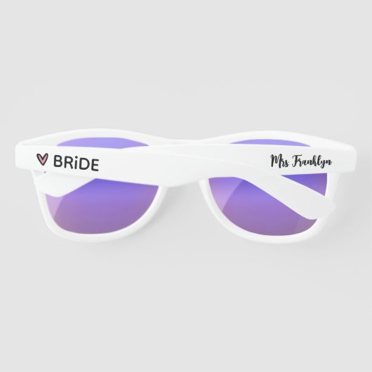 Lunettes De Soleil Mariage de mariée personnalisé (Dos)
