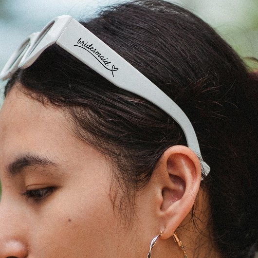 Lunettes De Soleil Mariage du coeur blanc et noir