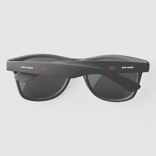 LUNETTES DE SOLEIL MODERNE ET MODERNE PERSONNALISABLE NOIR VÉRIFIÉ (Dos)