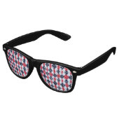 Lunettes de soleil modernes rouges et noires abstr (Angulaire)