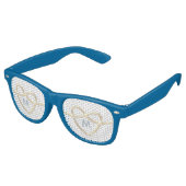 Lunettes de soleil monogramme de mariage rétro (Angulaire)