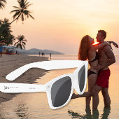 Lunettes De Soleil monogramme élégant chocolat mariage faveur