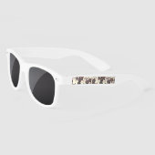 Lunettes De Soleil Motif de chats blancs et gris (Gauche)