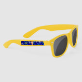 Lunettes De Soleil Motif Fleurs bleues Abstraites (Droite)