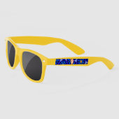 Lunettes De Soleil Motif Fleurs bleues Abstraites (Gauche)