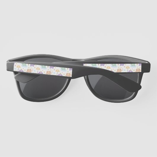 Lunettes De Soleil Palmiers et Motif des éléphants (Dos)