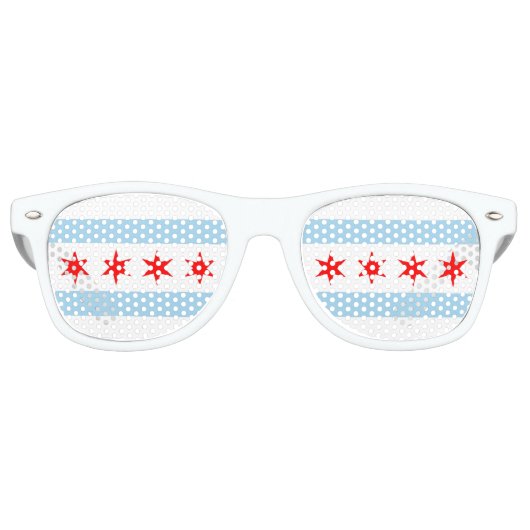 Lunettes de soleil Party Shades avec drapeau de Ch (Devant)