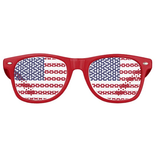 Lunettes de soleil Party Shades avec drapeau des É (Devant)