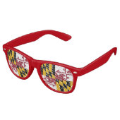 Lunettes de soleil Party Shades avec drapeau du Ma (Angulaire)